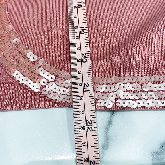 Kate Hill dusty rose sequin trim silk cardigan - Picture 12 of 13